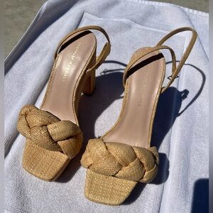 Loeffler Randall Beige Braided Heels